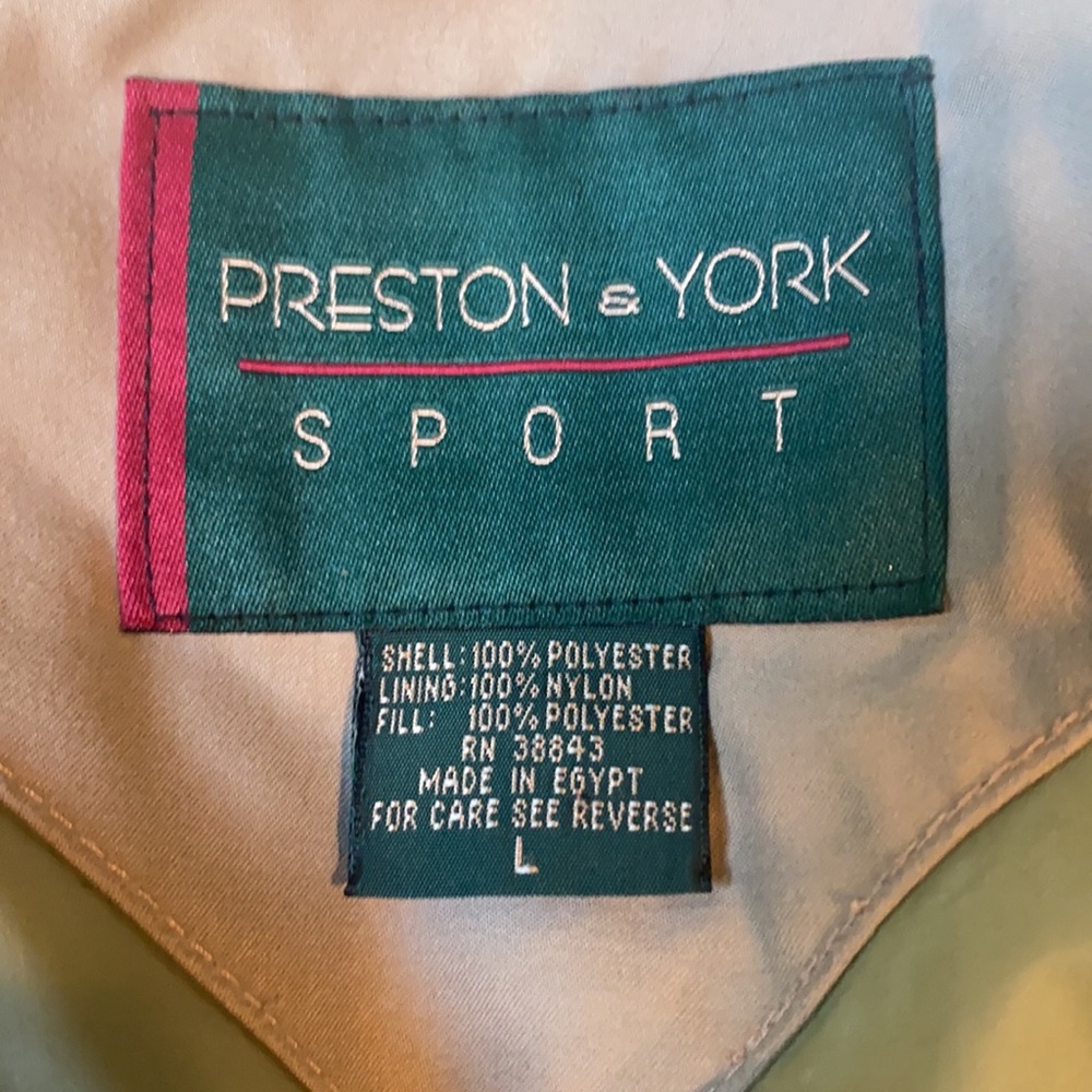 🌞 Preston & York quilted coat jacket front zip size L - Picture 10 of 12